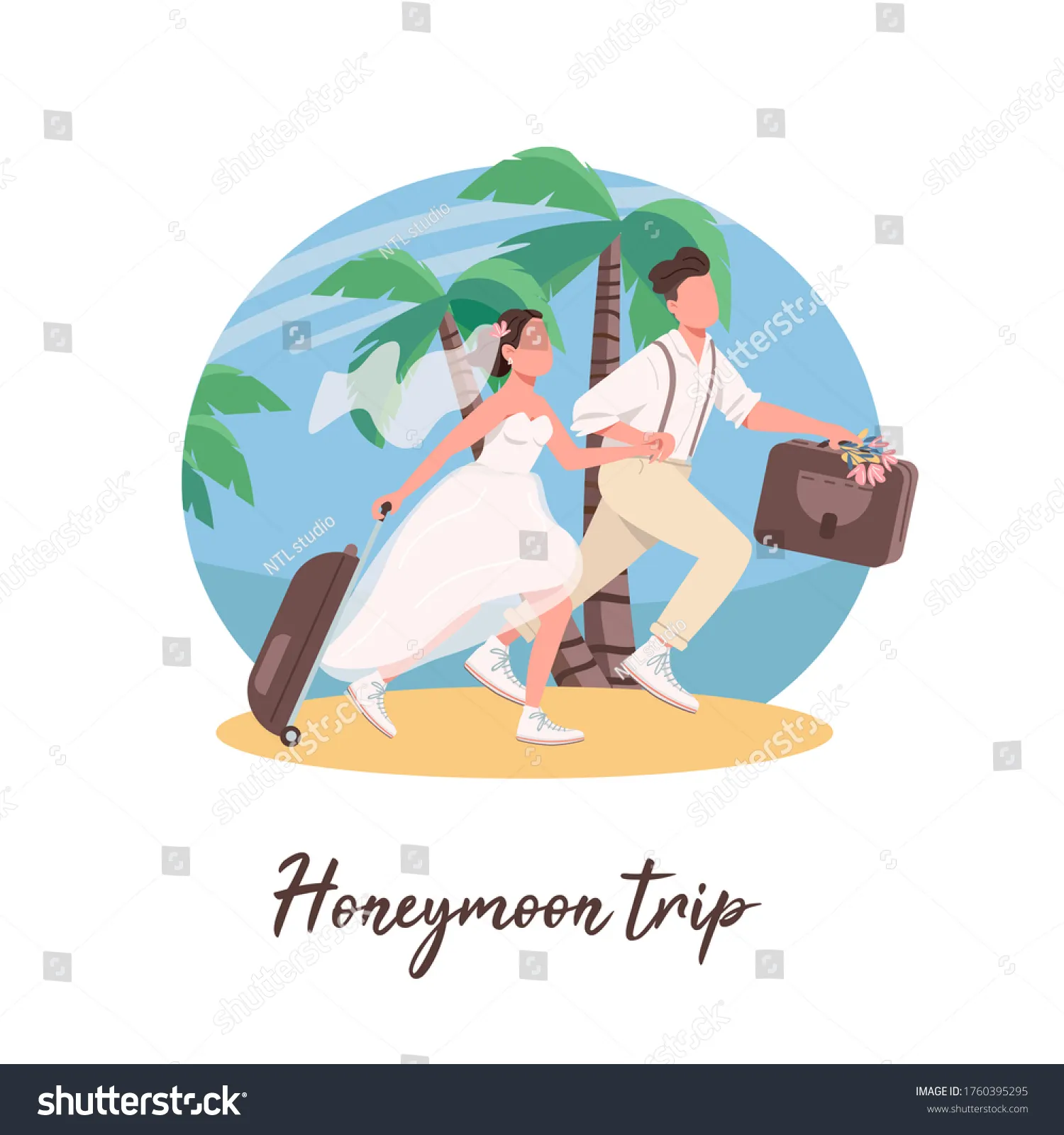 2798 honeymoon couple beach