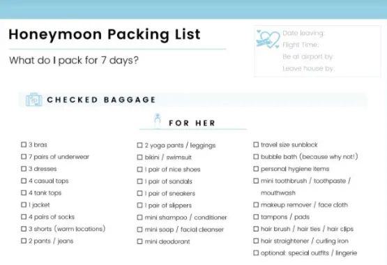 3000 passport visa packing